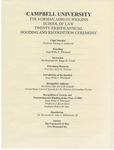 Twenty-Eighth Annual Hooding and Recognition Ceremony (2006)