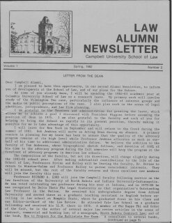 Alumni Newsletter, Spring 1982