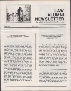 Alumni Newsletter, Fall 1982