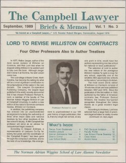 The Campbell Lawyer, September 1989