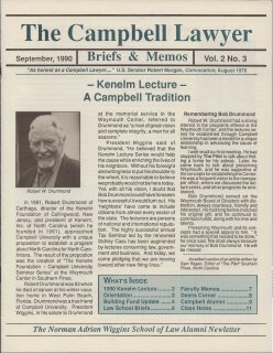 The Campbell Lawyer, September 1990