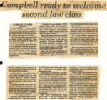 Campbell Ready to Welcome Second Law Class