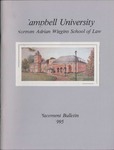 Campbell University School of Law 1995 Placement Bulletin